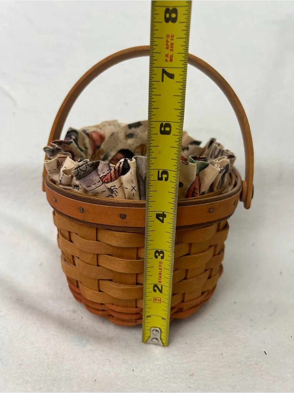 Longaberger 1997 Small Pumpkin Basket with Halloween Liner